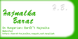 hajnalka barat business card